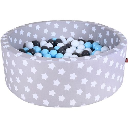 Knorrtoys® Bällebad »Soft, Grey White Stars«, mit 300 Bälle creme/Grey/lightBlue; Made in Europe