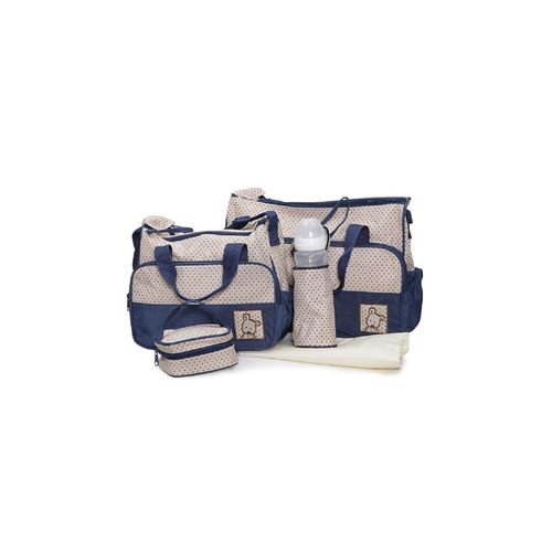 Moni Wickeltasche Stella, Set mit Wickelunterlage, Isoliertasche f. Babyflaschen blau