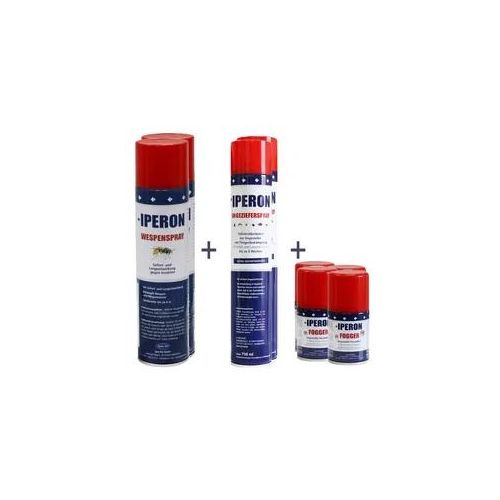 IPERON® 3 x 750 ml Ungezieferspray & 3 x 200 ml Fogger & 3 x 400 ml Wespenspray im Set