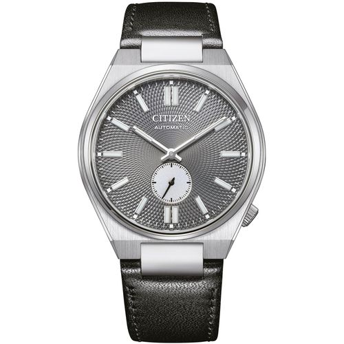 Automatikuhr CITIZEN Armbanduhren schwarz Damen Armbanduhr, Herrenuhr, Damenuhr, dezentrale Sekunde, Lederarmband