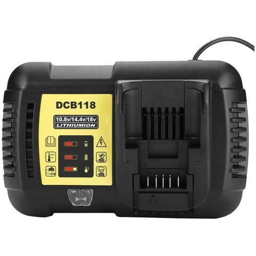 Akku Ladegerät Ladestation 10,8V-18V Li-Ion ersetzt Dewalt DCB101 DCB547 DCB105 DCB107 DCB112 DCB113 DCB115 DCB118 DCB119 DCB120 DCB121 DCB127 DCB140