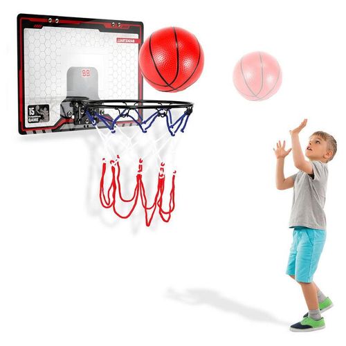 Hengda Mini Basketball Korb Set, Indoor Mini Basketballkorb Tür Basketball Hoop mit Elektronische Anzeigetafel, Basketballbrett Kinder mit Pumpe und