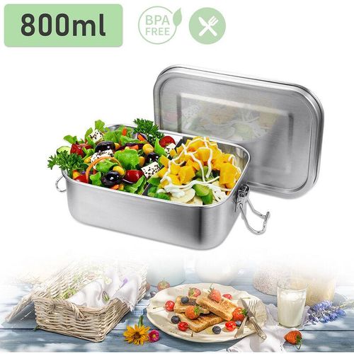 800ml Brotdose Metall Brotdose Thermobehälter Lunchbox bpa frei Edelstahl - Vingo