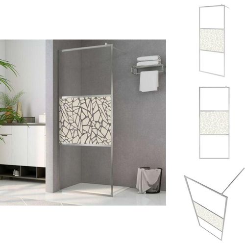 Duschwände - Living Duschwand für Begehbare Dusche ESG-Glas Steindesign 90x195 cm