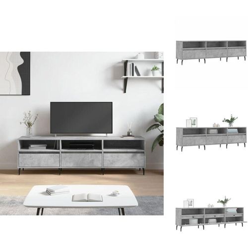 TV-Möbel - Living TV-Schrank Betongrau 150x30x44,5 cm Holzwerkstoff