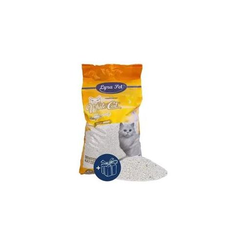 15 Liter Lyra Pet® White Cat® Katzenstreu Bentonit mit Babypuderduft + Geschenk