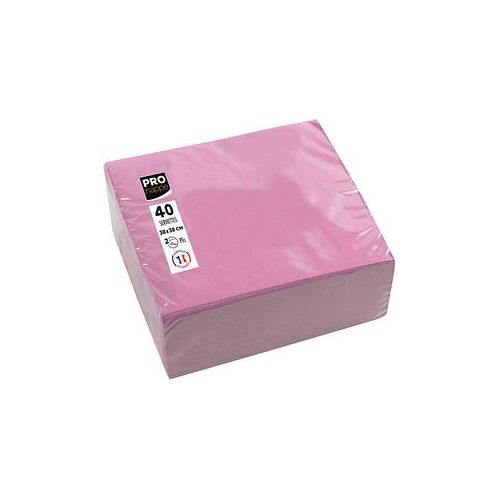 PROnappe Servietten rosa 2-lagig 19,0 x 19,0 cm 40 St.