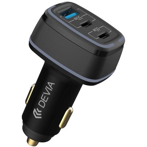 Autoladegerät 115W Schnellladegerät 2x usb-c 1x usb schwarz - Devia