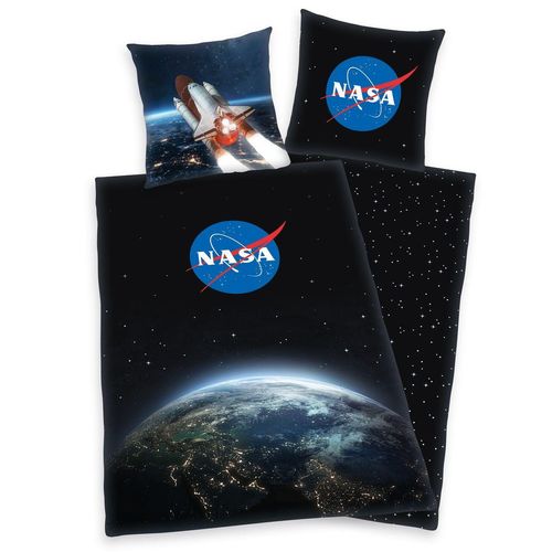 NASA Bettwäsche, 80x80 cm + 135x200 cm