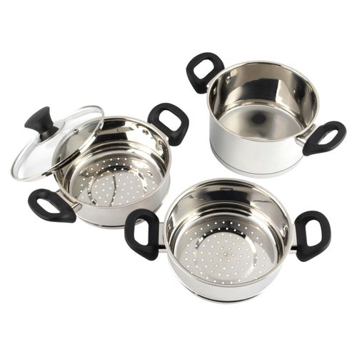 Salter® Dampfgartopf-Set, 4-tlg. Ø 18 cm