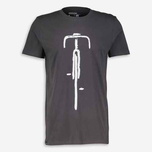 Schwarzes T-Shirt mit Fahrradmotiv
