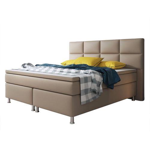 Boxspringbett Miami 180x200 cm Kunstleder Muddy