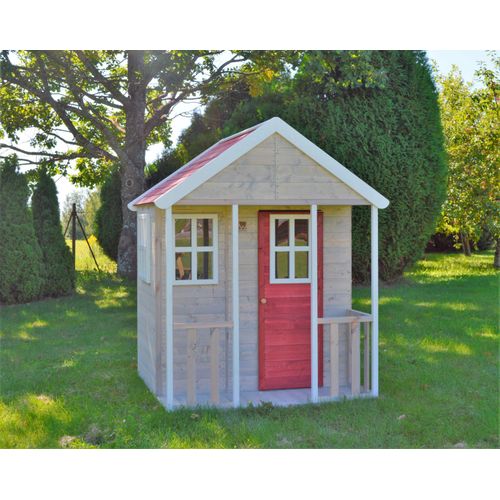 Spielhaus WENDI TOYS "Wendi Toys Fuchs" Spielhäuser beige (natur/rot) Kinder BxTxH: 120x120x155 cm