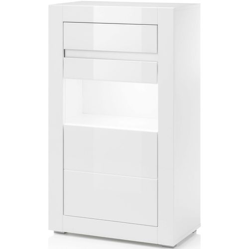 INOSIGN Vitrine »Carat«, Höhe 112 cm, Leisten angeliefert, 1 x grau, 1 x weiss