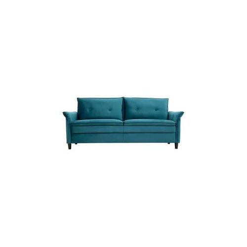 Design-Sofa aus Samt Petrolblau 3 Plätze CLIFF