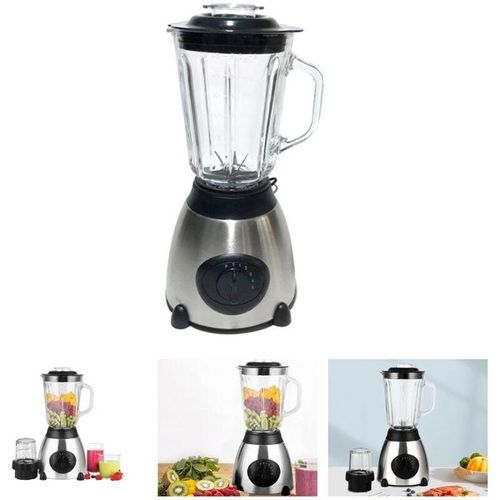 Standmixer, multifunktionaler Standmixer, Mixer mit 1,5 l Becher, 6 Edelstahlmesser, Obst- und Gemüsesaft, tragbarer Mixer für Sport, Reisen und