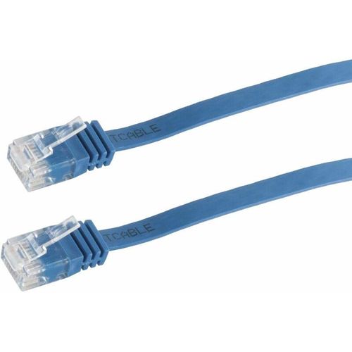 CAT.6 Patchkabel Flachkabel, u/utp, blau, 2 m