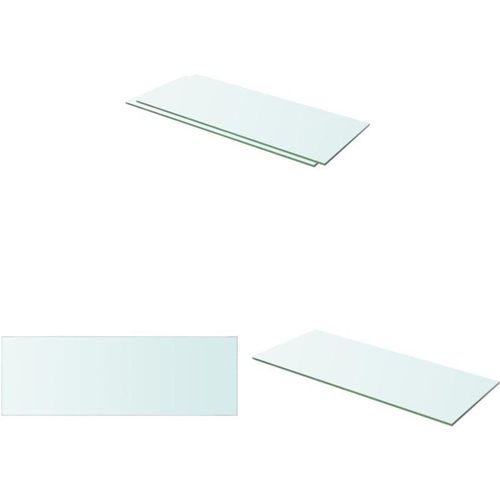 Regalböden 2 Stk. Glas Transparent 60 x 20 cm - Glasplatte - Glasplatten - Home & Living