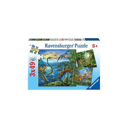 Ravensburger Faszination Dinosaurier Puzzle, 3 x 49 Teile