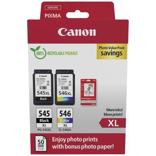 Canon Druckerpatrone PG-545XL/CL-546XL Photo Value Pack Original 2er-Pack Schwarz, Cyan, Magenta, Gelb 8286B011