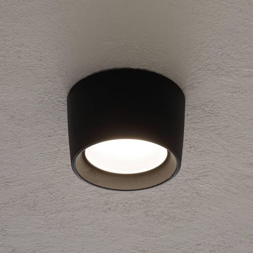 Downlight Livia Ø 16 cm schwarz/gefrostet Kunstharz GX53 CCT