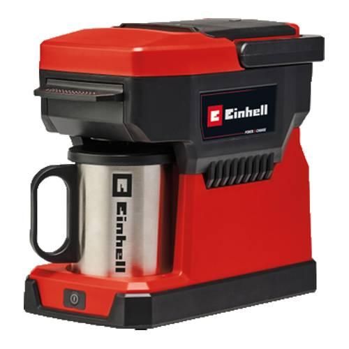Einhell TE-CF 18 Li-Solo Power X-Change Kaffeemaschine Rot Fassungsvermögen Tassen=1 mit Filterkaffee-Funktion