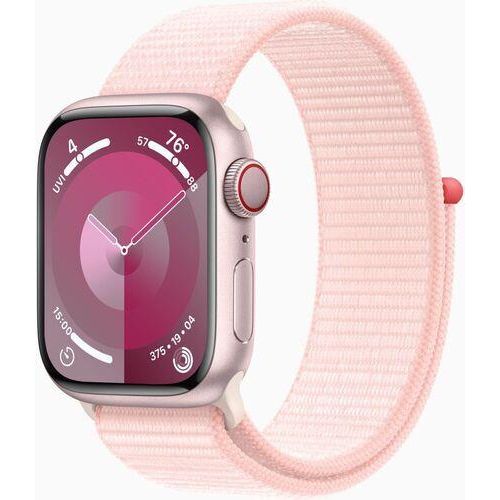 Apple Watch Series 9 Aluminium 41 mm (2023) | GPS + Cellular | rosé | Sport Loop hellrosa