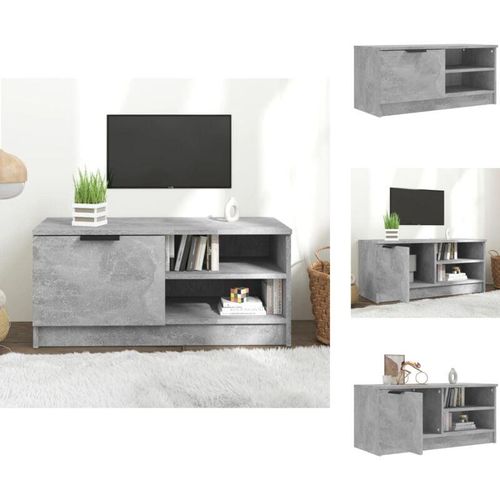 TV-Möbel - Living TV-Schrank Betongrau 80x35x36,5 cm Holzwerkstoff