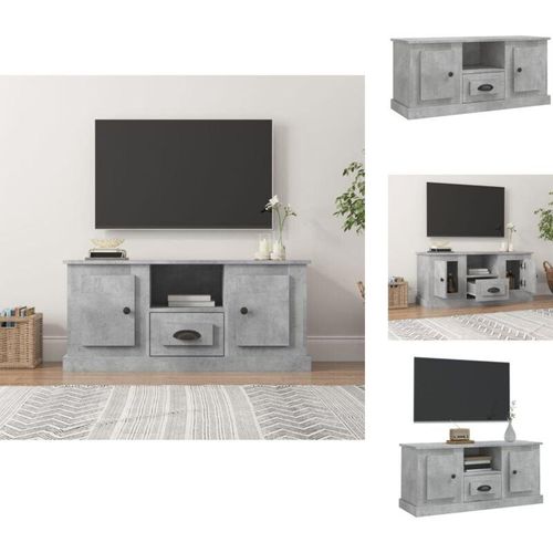 TV-Möbel - Living TV-Schrank Betongrau 100x35,5x45 cm Holzwerkstoff