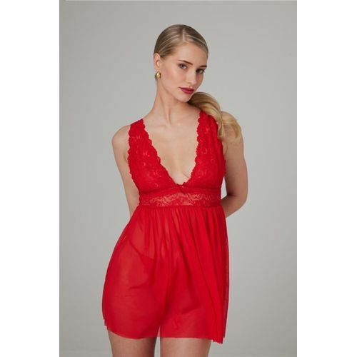 Babydoll + String Lieve - Rot