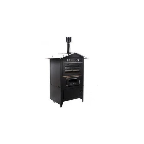 Rossofuoco Sedicinoni 80 - Holzbackofen für draußen - black