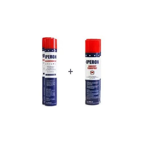IPERON® 4 x 750 ml Ungezieferspray & 4 x 400 ml Langzeit Flohspray im Set