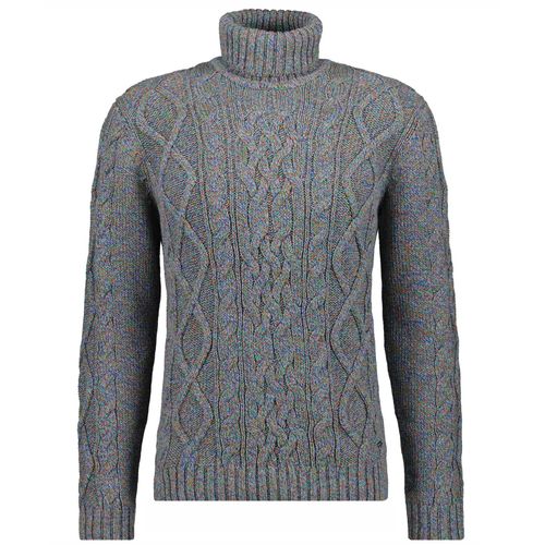 Rollkragenpullover RAGMAN, Herren, Gr. 56, grün (schilf, 131), 100% Baumwolle, casual, ohne Ausschnitt, Langarm, Pullover