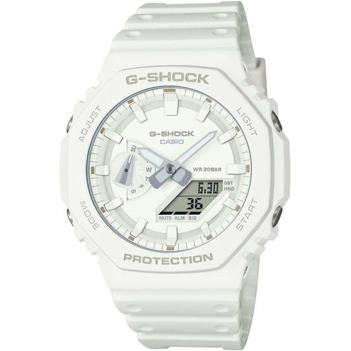 Chronograph CASIO G-SHOCK Armbanduhren weiß Damen Quarzuhr, Armbanduhr, Damen, Herren, digital, bis 20 bar wasserdicht