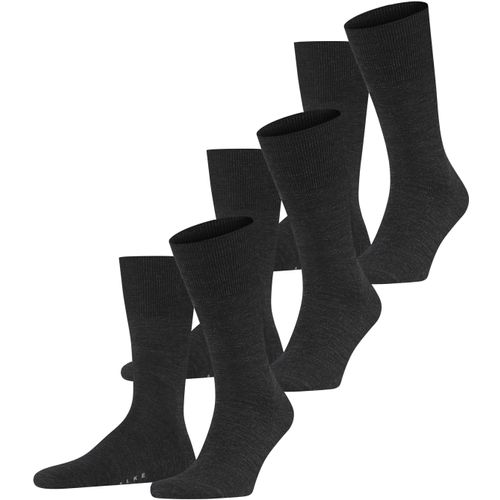 FALKE Airport Socken, 3er-Pack, für Herren, grau, 39-40