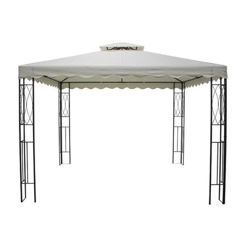 Beige Gazebo mit Kamin 3x3 Meter