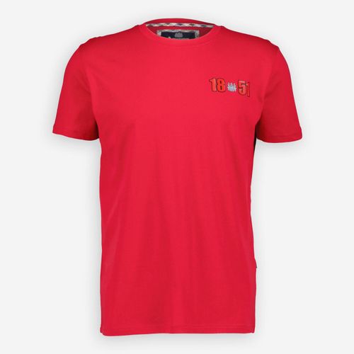 Rotes T-Shirt mit Logo
