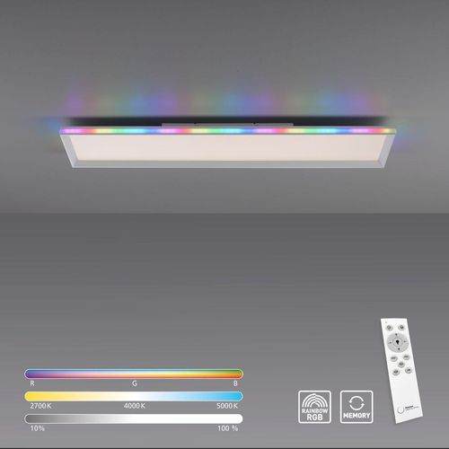 LED Deckenleuchte GALACTICA, CCT + RGB Rainbow, dimmbar, Funk-FB, rechteckig, Innenleuchte, IP20