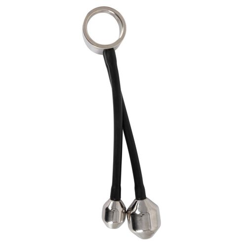 Penisring „Cock ring & Ass plugs“ mit 2 schweren Plug-Gewichten