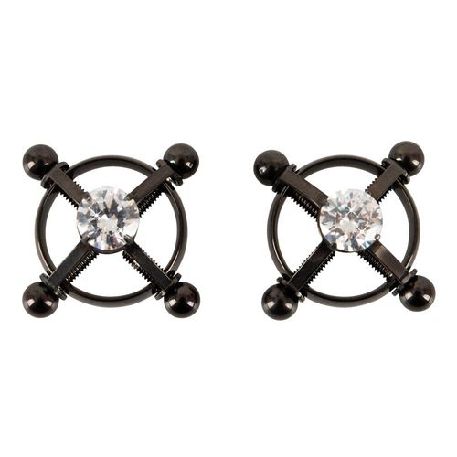 Nippelklemmen „Nipple Jewellery Shiny Star“, 9 g pro Stück, jeweils 4 Justierschrauben