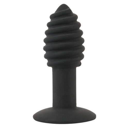 Analplug „Twist butt plug“, mit ausgeprägter Rillenstruktur, 7 Vibrationsmodi