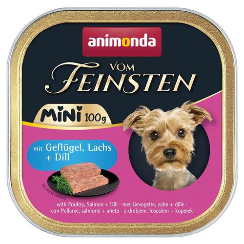 animonda vom Feinsten Mini Geflügel, Lachs + Dill 32x100g