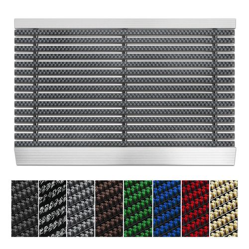 Floordirekt Hochleistungsmatte Profi Brush Bürsten: Grau