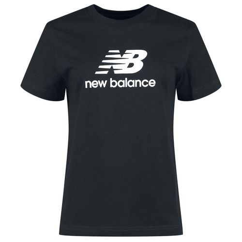 New Balance Sport Essentials Jersey Stacked Logo T-Shirt T-Shirt schwarz in XS