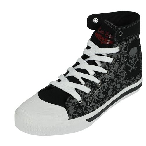 Rock Rebel by EMP High Sneaker with Skull Allover Print Sneaker high schwarz in EU44