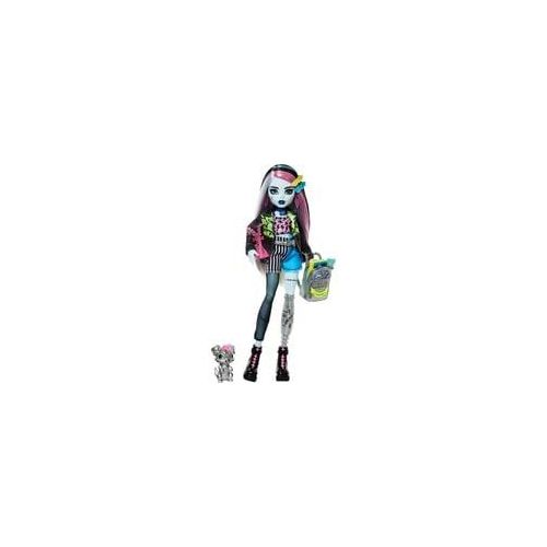 Monster High Frankie Stein, Puppe mit Frankies Haustier Watzie und Zubehörteilen