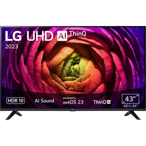 LG 43UR73006LA LCD-LED Fernseher (108 cm/43 Zoll, 4K Ultra HD, Smart-TV, UHD,α5 Gen6 4K AI-Prozessor,Direct LED,AI Sound,WebOS 23), schwarz