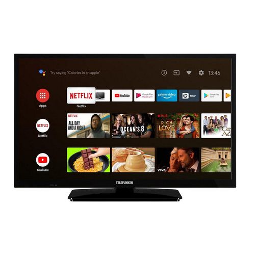 Telefunken XH24AN550MV LCD-LED Fernseher (60 cm/24 Zoll, HD-ready, Android TV, 12 Volt Anschluss, Triple-Tuner, Bluetooth, HDR10, Google Play Store), schwarz