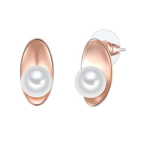 Yamato Pearls Rosévergold. Ohrstecker mit Perlen