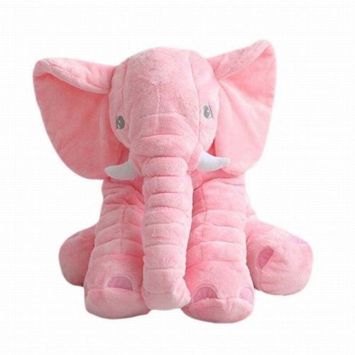 Großer Kuscheltier Elefant - Plüsch Kuscheltier Kissen - Rosa